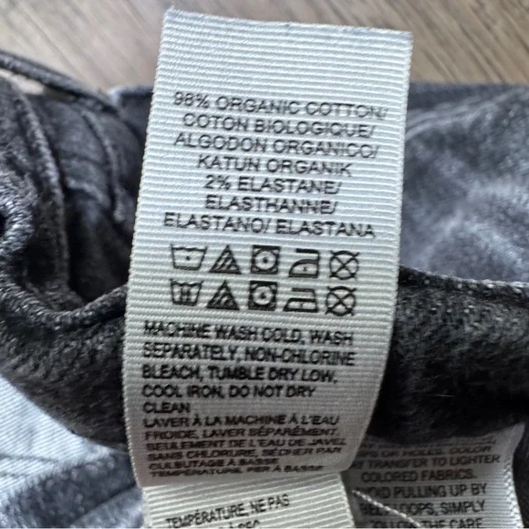 Lucky Brand Sienna Slim Boyfriend Dar Gray Distressed Jeans - Size 0 - Picture 12 of 15